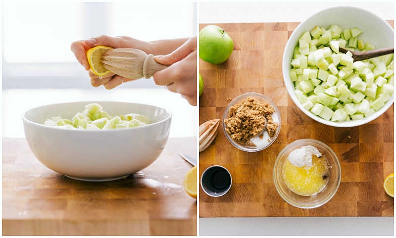How To Make Apple Turnover Recipe The apples chopped up and prepped to add in as a filling to this dessert.