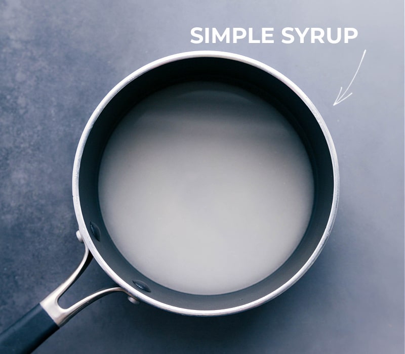 How To Make A Simple Syrup Simple syrup made in a pot to use in this drink.