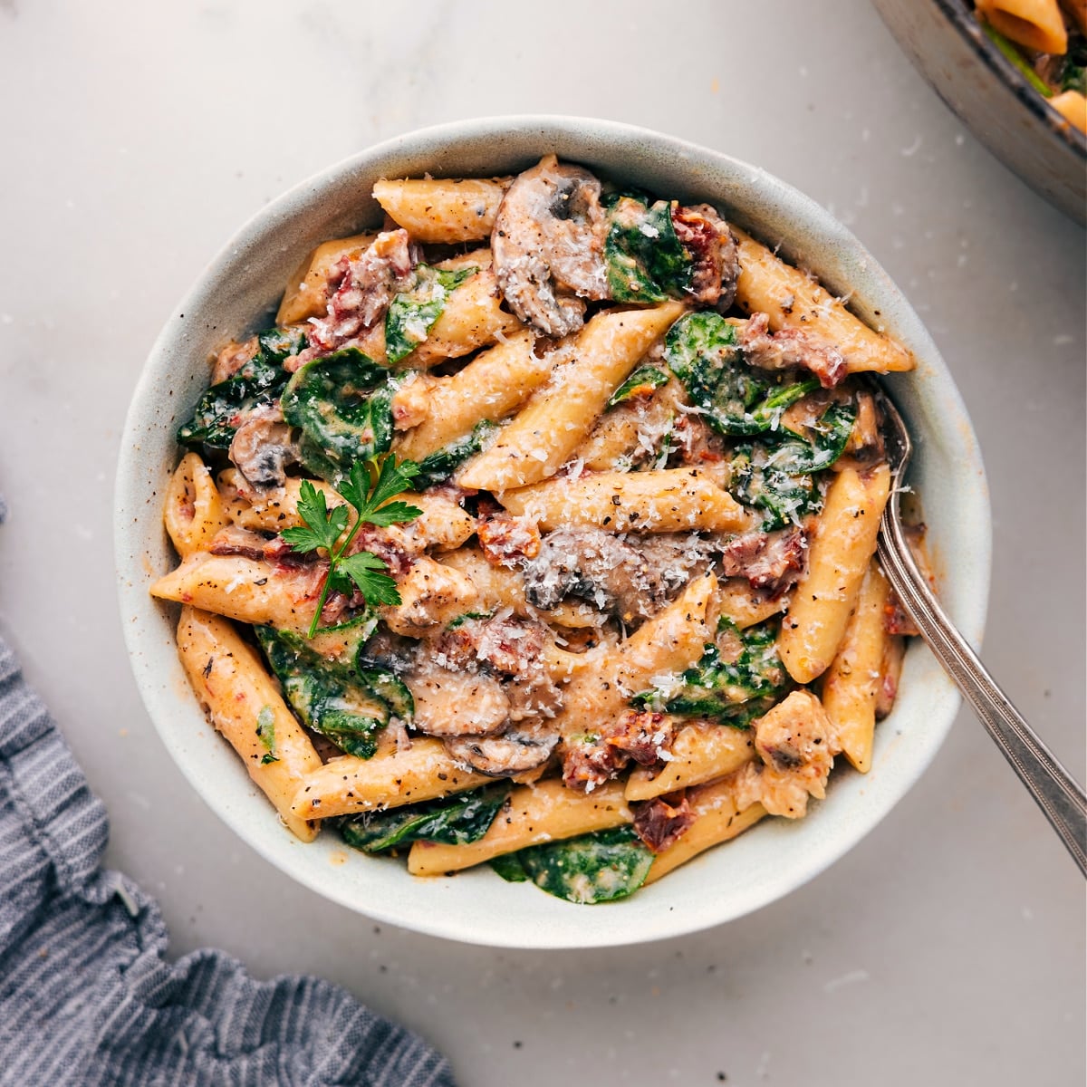 Savory Chicken Penne Pasta served in a bowl, ready to enjoy A bowl of delicious Chicken Penne Pasta, perfectly cooked and served warm.