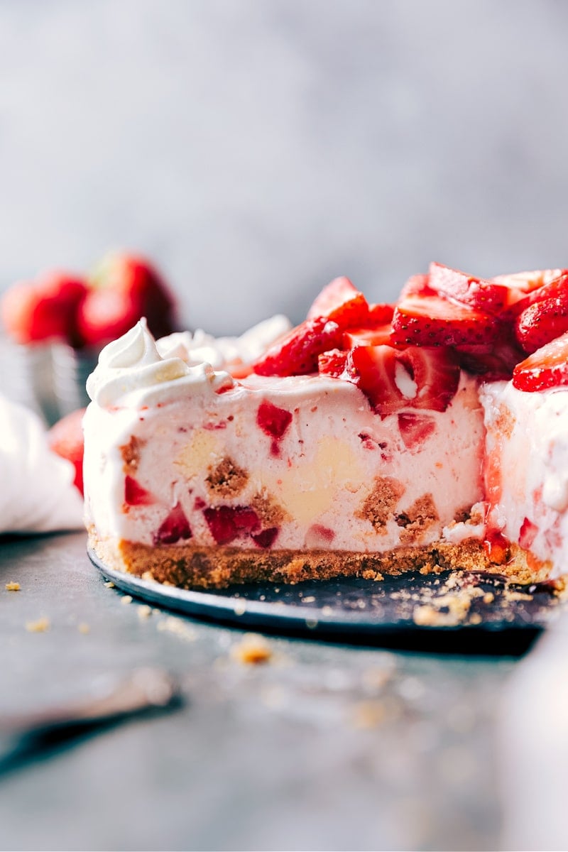 Strawberry Cheesecake Ice Cream Cake 