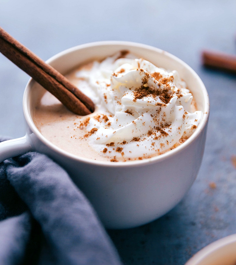 Pumpkin Spice Latte Steamer Is The Ultimate Fall Drink Pumpkin spice latte steamer topped with whipped cream, pumpkin pie spice, and a cinnamon stick for the pumpkin spice desserts round-up.