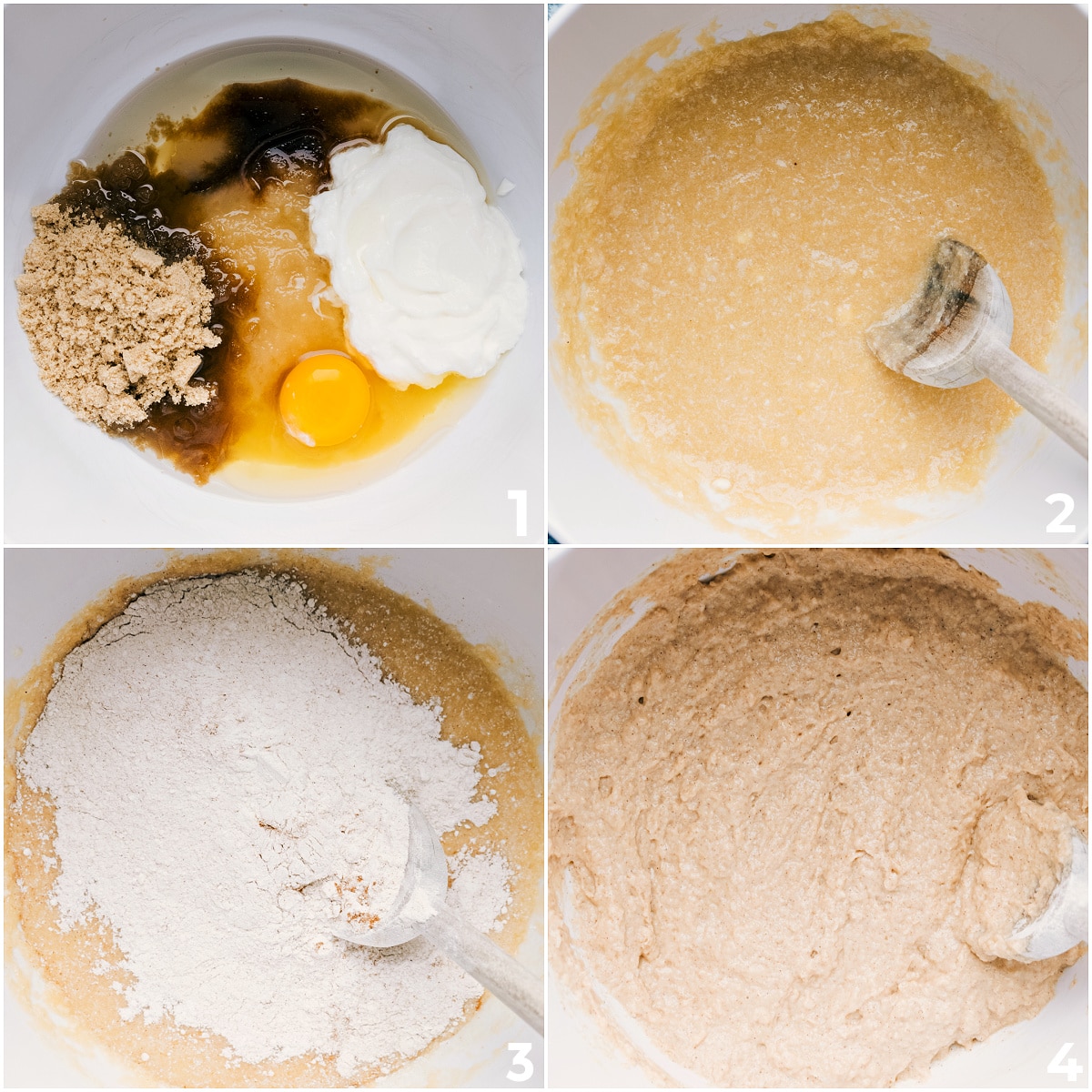 Big, moist,ย fluffy Applesauce Muffins have so many more wholesome ingredients than you'll find in typical bakery-style muffins! These muffins have a soft, moist interior with a crunchy and sweet cinnamon-sugar topping.ย