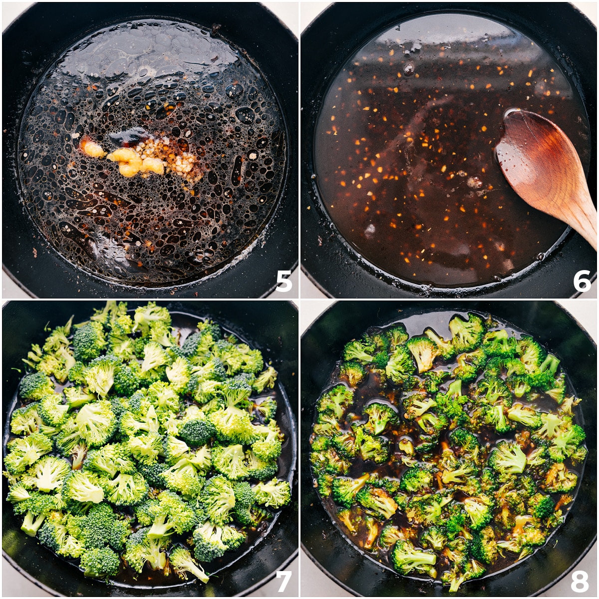 How To Make Beef And Broccoli Ramen Make the sauce in a pot, then add the veggies and sautรฉ them.