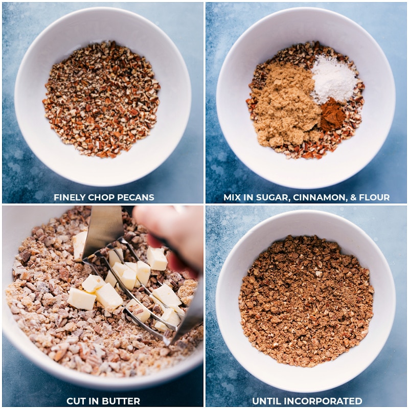 How To Make The Pecan Topping For Pumpkin Pecan Pie Preparing the pecan topping for the pumpkin pecan pie.