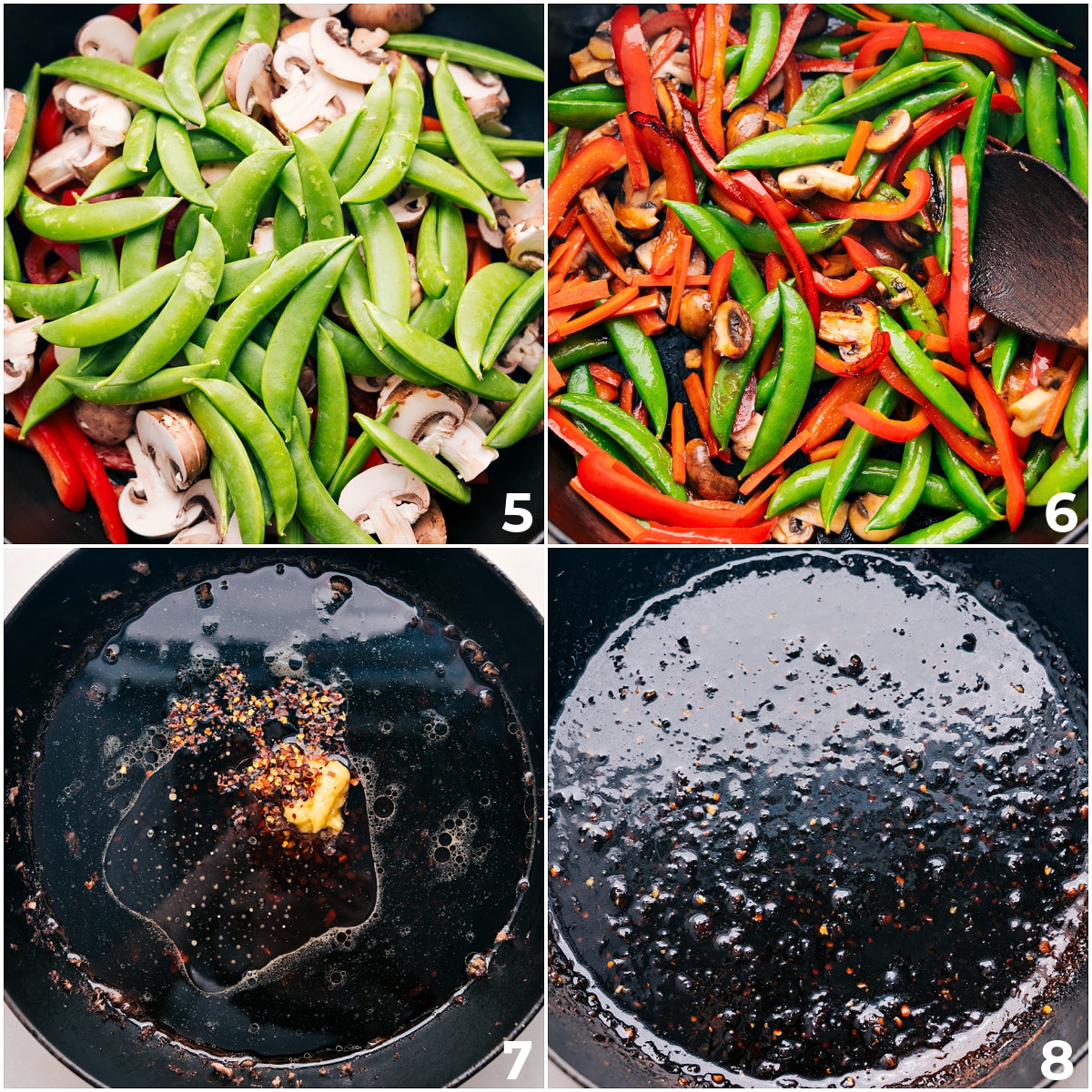 How To Make Garlic Beef And Veggie Ramen Saute the veggies, then make the base sauce to toss together with everything.