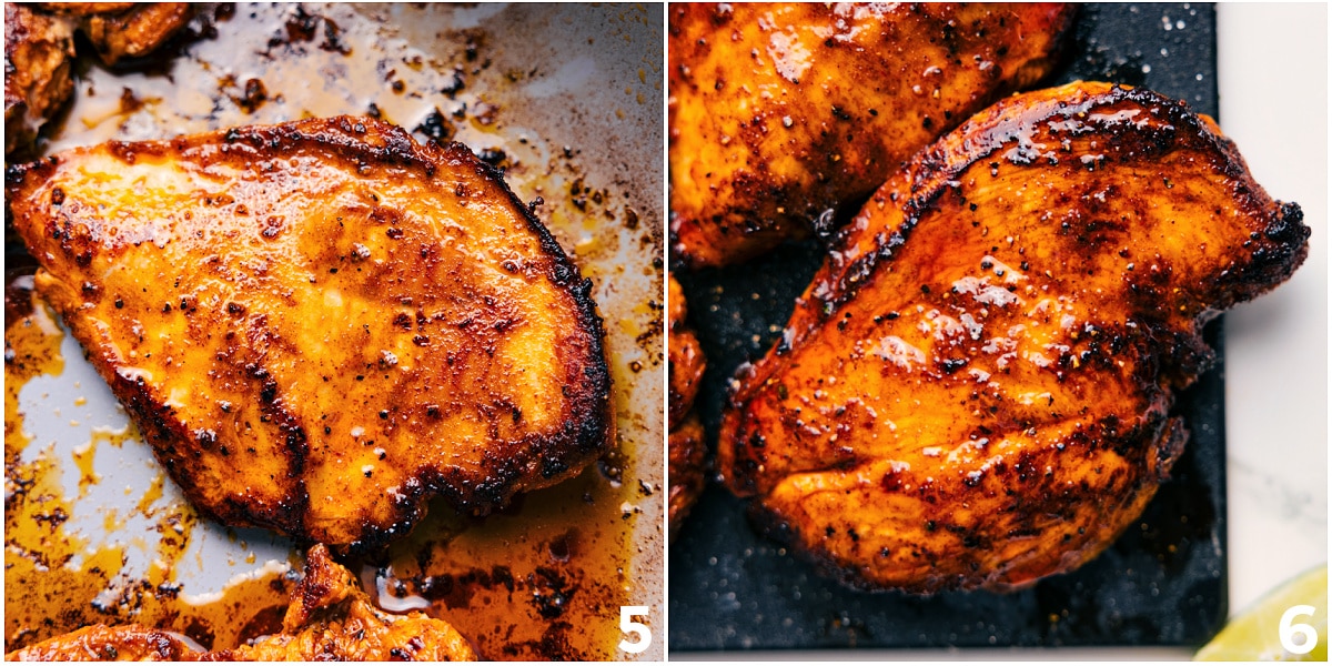 Cooking The Taco Summer Chicken Recipe The cooked meat fresh off the skillet for a delicious dinner.