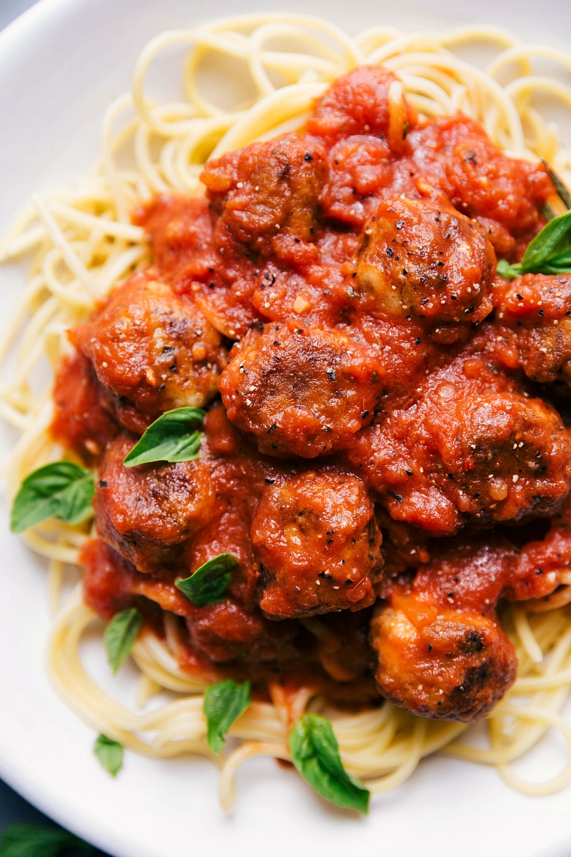 Hearty and Comforting Chicken Meatball Parmesan with Pasta Delicious and flavor-packed pasta dish, a hearty and comforting meal.