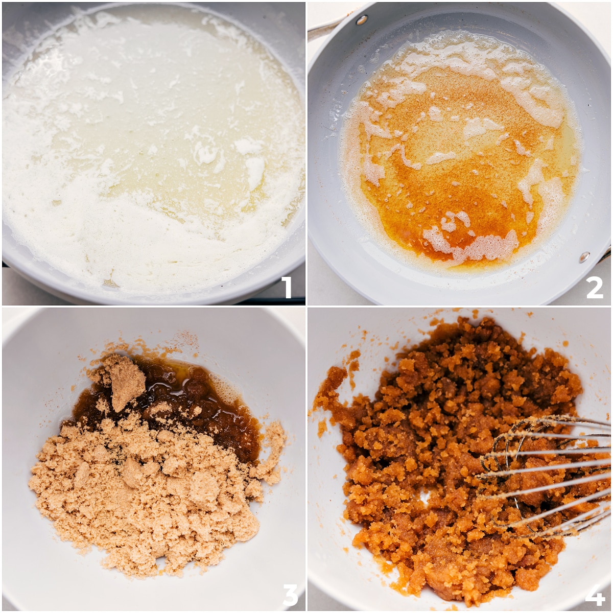 How To Make Snickerdoodle Blondies The butter being browned then added to the sugar for these snickerdoodle blondies.