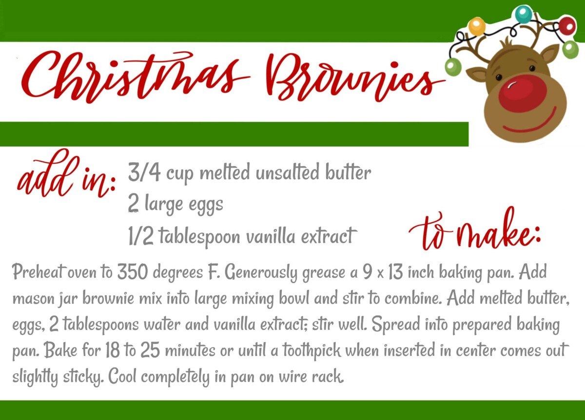 The Best Christmas Brownies The free Christmas brownies printable.