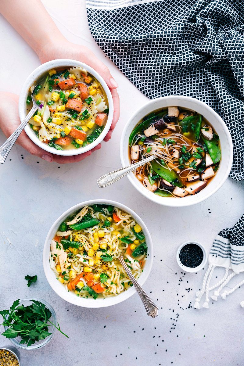 Instant Noodles Recipe made 3 different ways.