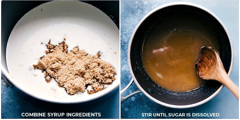 Cinnamon-sugar French toast, topped with whipped cream, fresh berries, and a four-ingredient caramel syrup comes from a famous Utah bakery. This is my adaptation of that recipe! Recipe via chelseasmessyapron #breakfast #dessert #best #quick #easy #simple #berries #bread #syrup #frenchtoast #french #toast Process shots-- making the caramel syrup