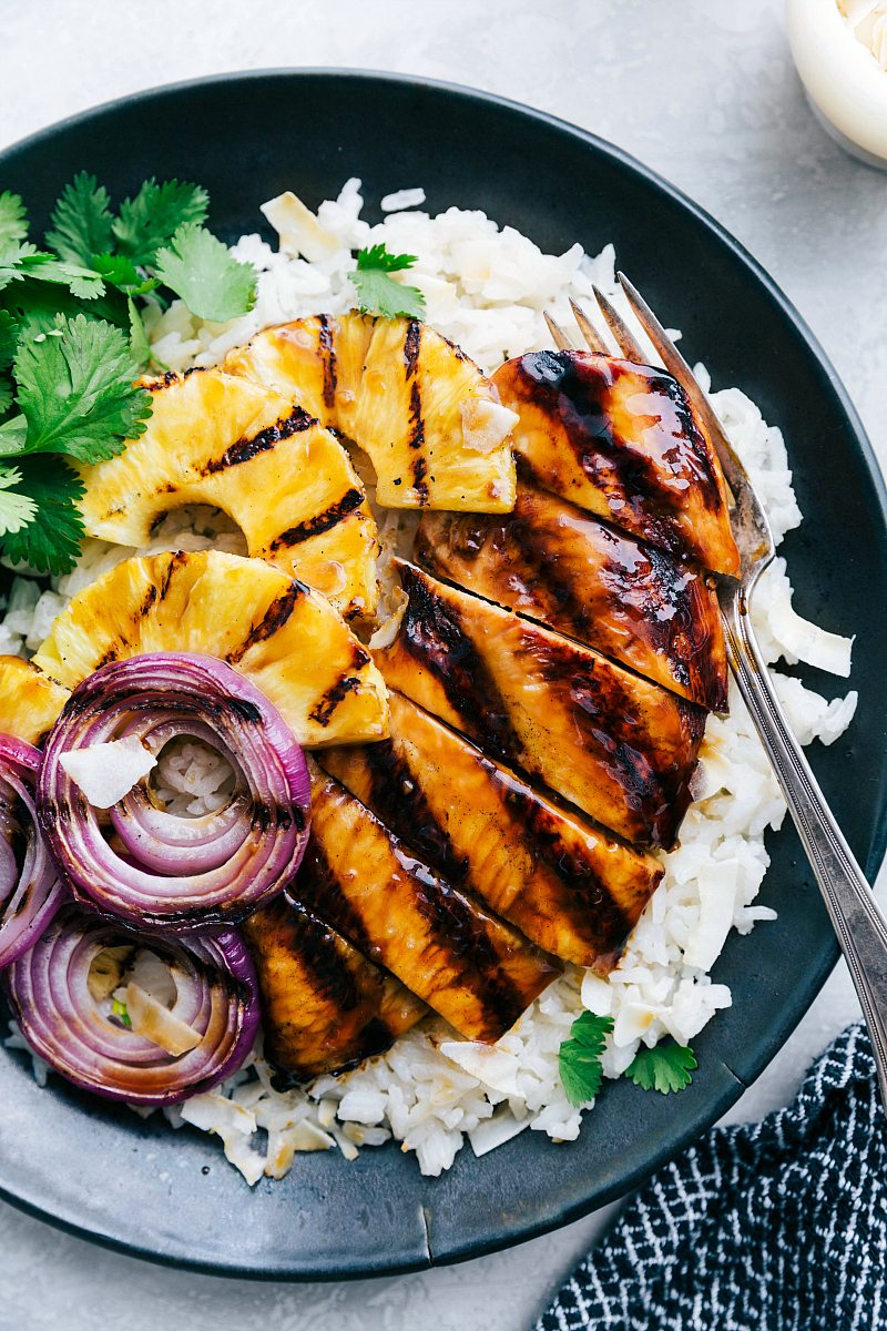 Teriyaki Chicken Over Coconut Rice Teriyaki chicken over coconut rice.