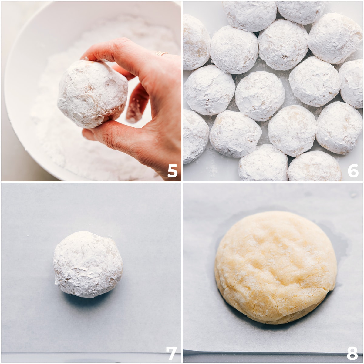 Baking Up This Lemon Cookies Recipe The dough being rolled in powdered sugar and then baked to perfection.