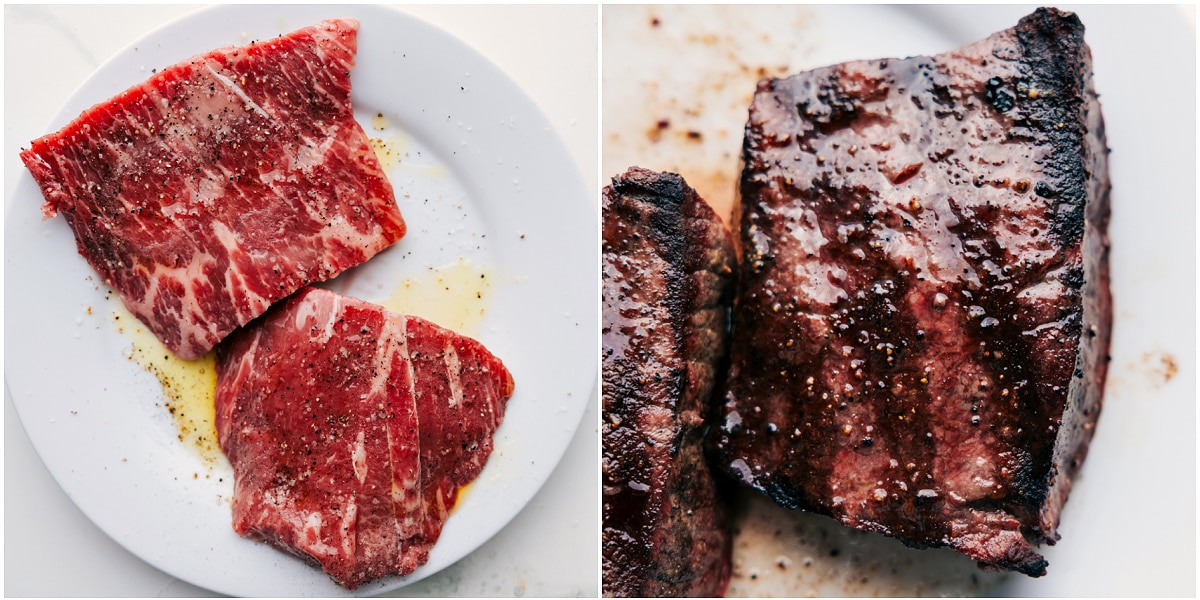 How To Grill The Perfect Steak Everytime Steak sizzling on the grill, cooked to perfection for this grilled steak salad recipe.