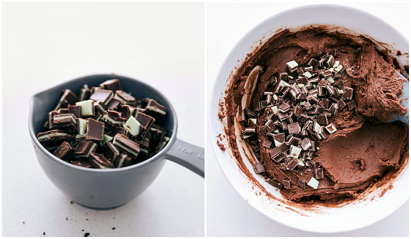 Easy and delicious Mint Chocolate Chip Cookiesย are bursting with flavor and so simple to make! Adding mint candies to the batter