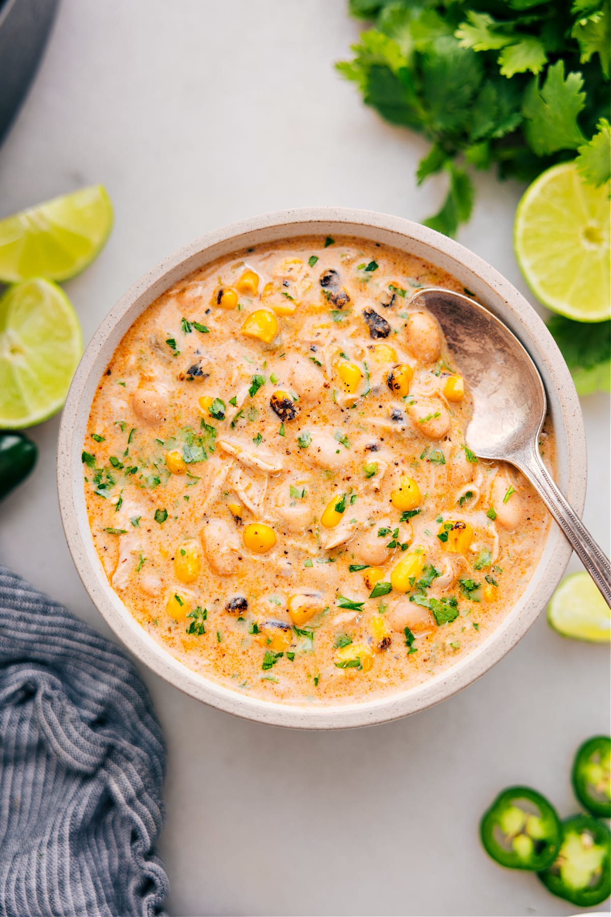 The Best And Easiest Crockpot White Chicken Chili Recipe Serve the crockpot white chicken chili in a bowl, ready to enjoy.