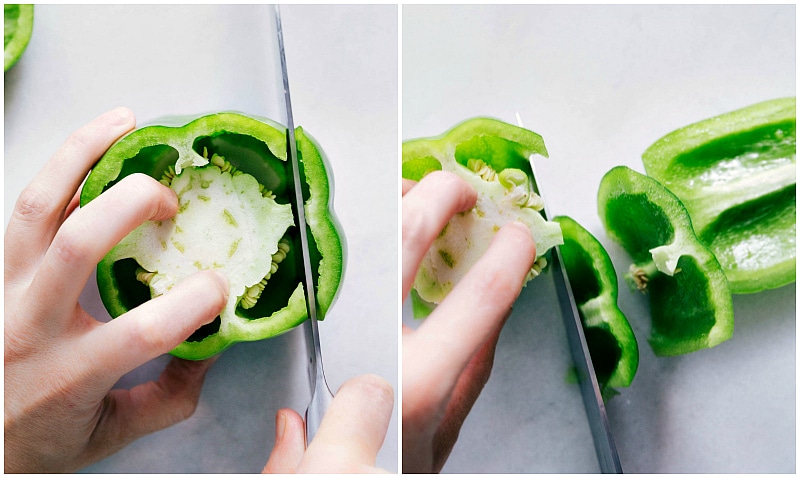 How to slice bell peppers? Follow along as I show you the easiest and best way to slice bell peppers. How to slice bell peppers.