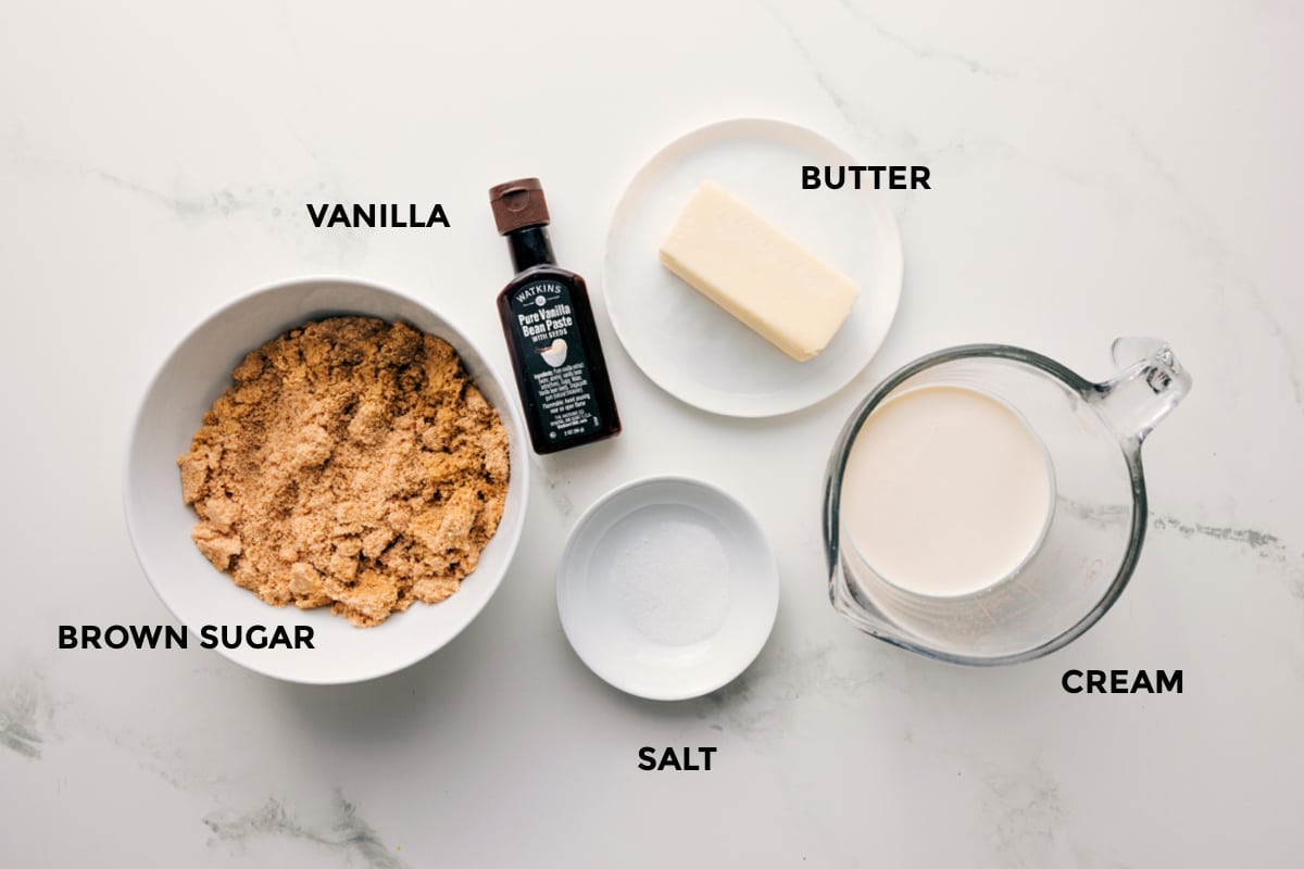 This simple stovetop Vanilla Sauce requires only five ingredients and less than 10 minutes prep time! Recipe via chelseamessyapron #forbreadpudding #easy #recipe #desserts #forwaffles #forpancakes #vanilla #sauce