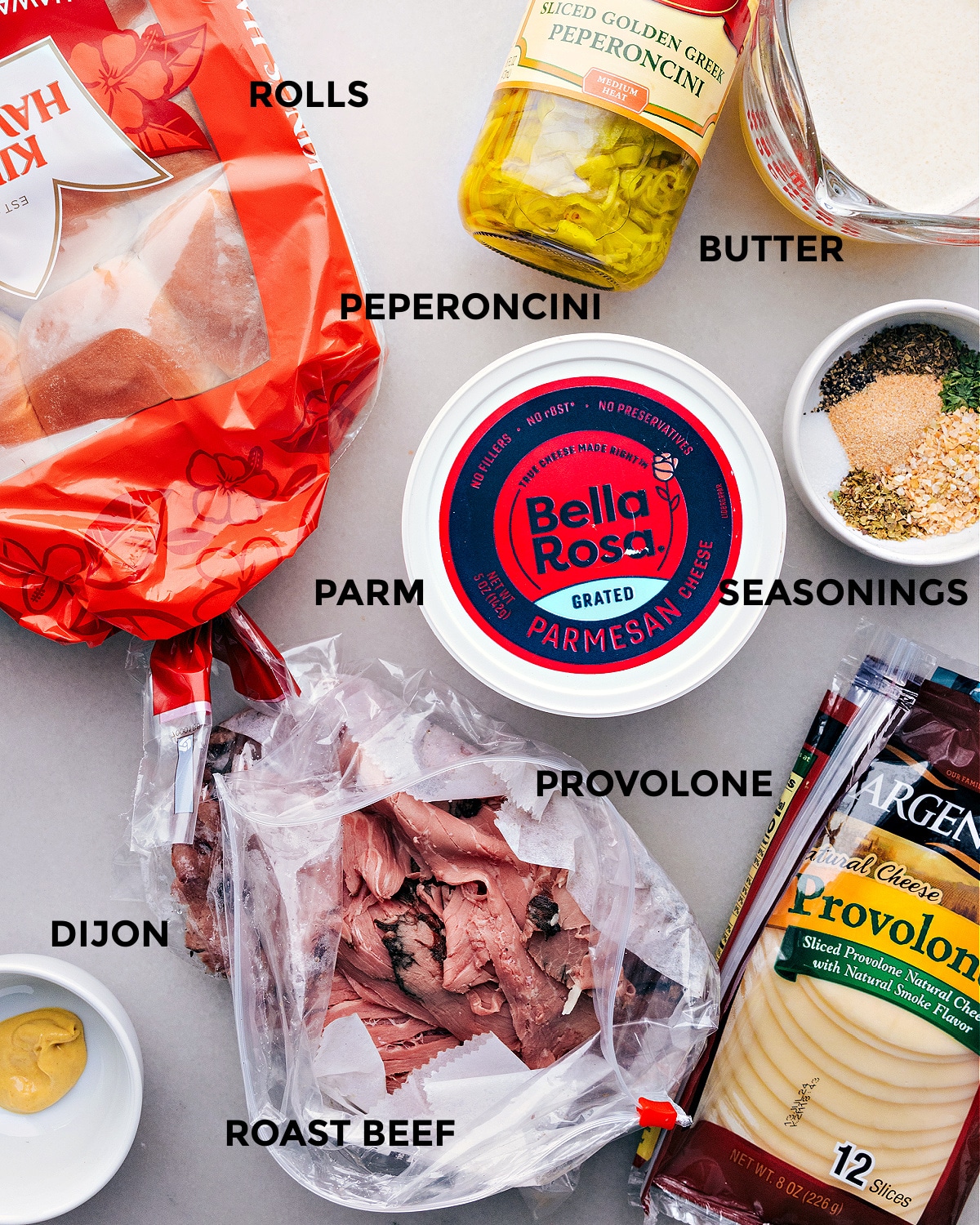 The Best Sliders All the ingredients in this recipe prepped out for easy assembly.