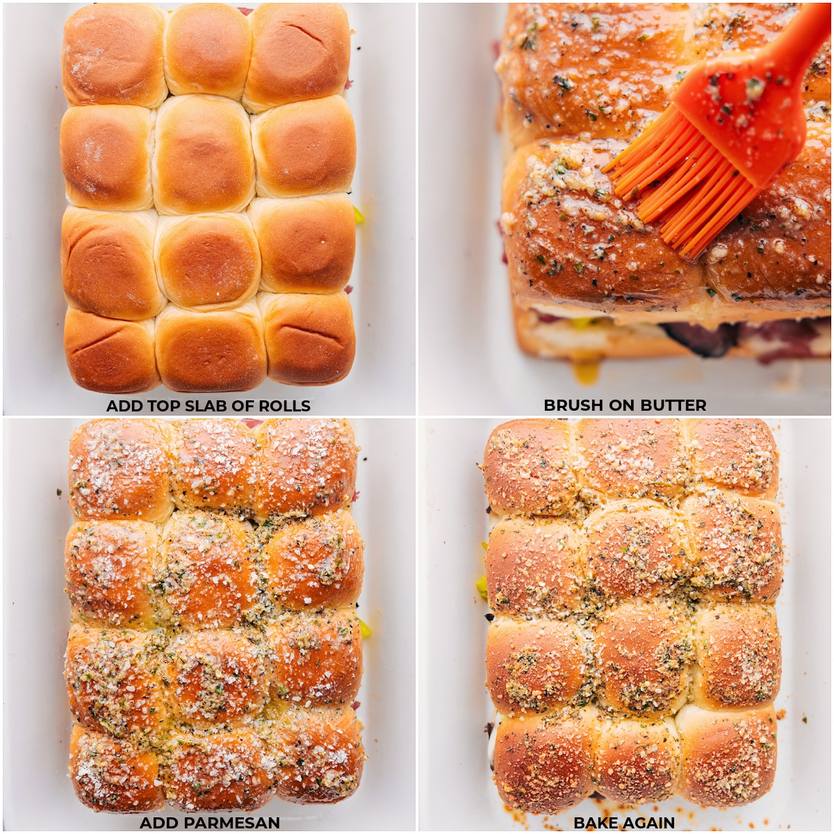 Delish Italian Beef Sliders Italian Beef Sliders being baked.