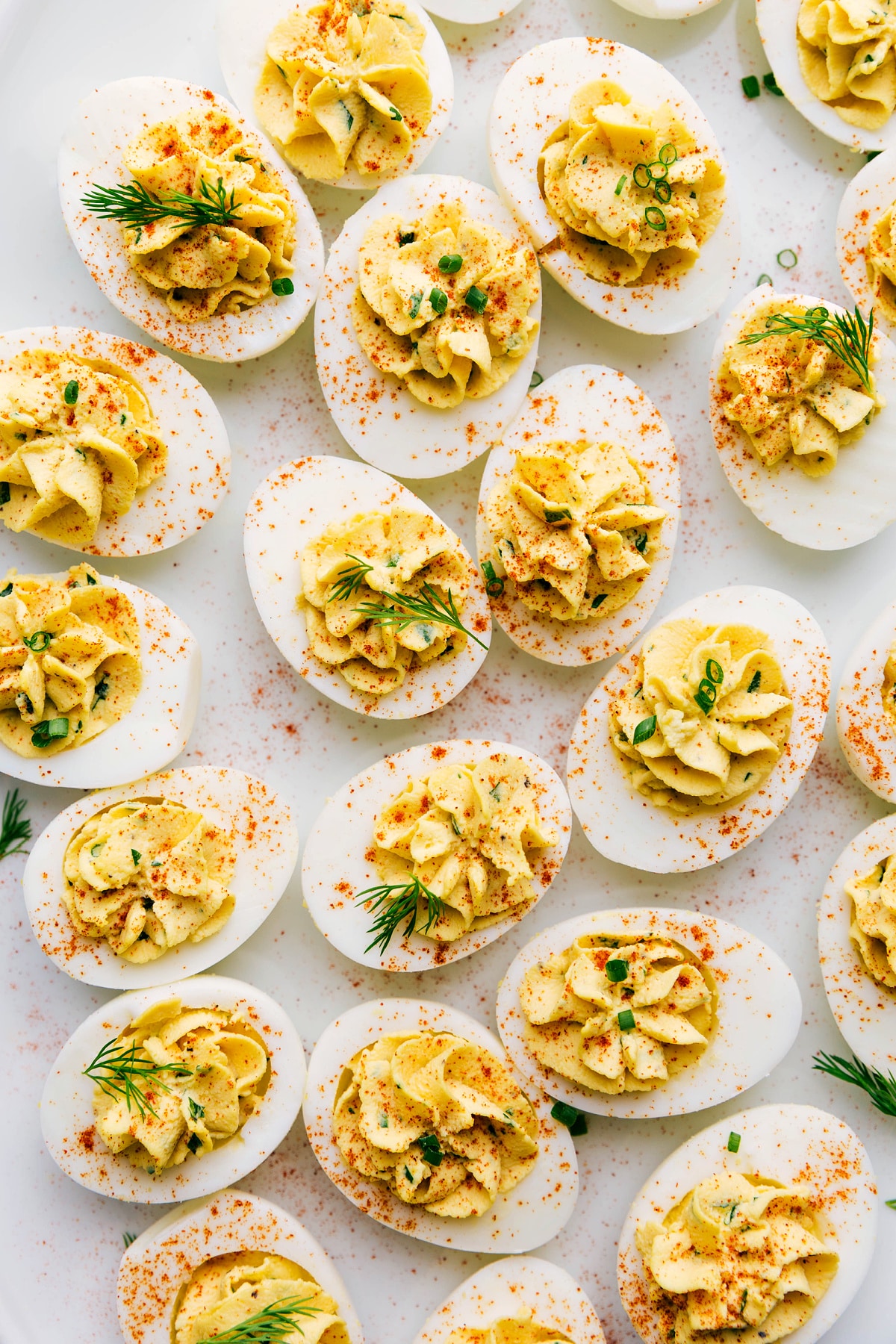 Fresh Herb Deviled Eggs, ready to enjoy!