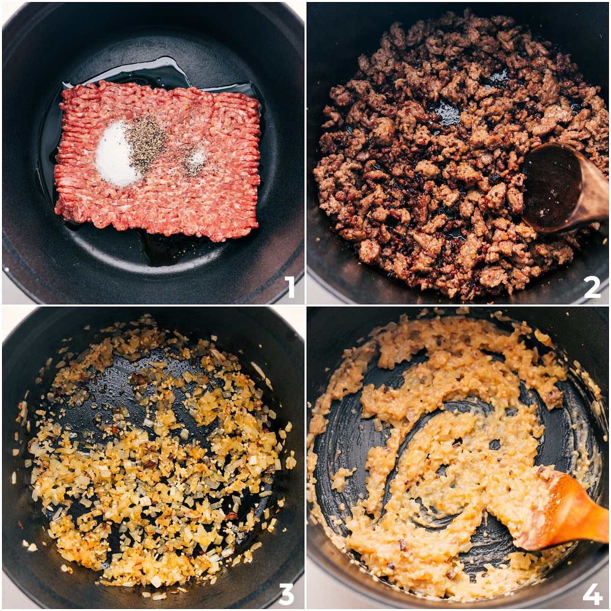 Brown Sausage And Cook Onions For Zuppa Toscana Soup Brown the sausage, then remove it from the pot. Sauté the onion and garlic, then whisk in the flour for this Zuppa Toscana soup.