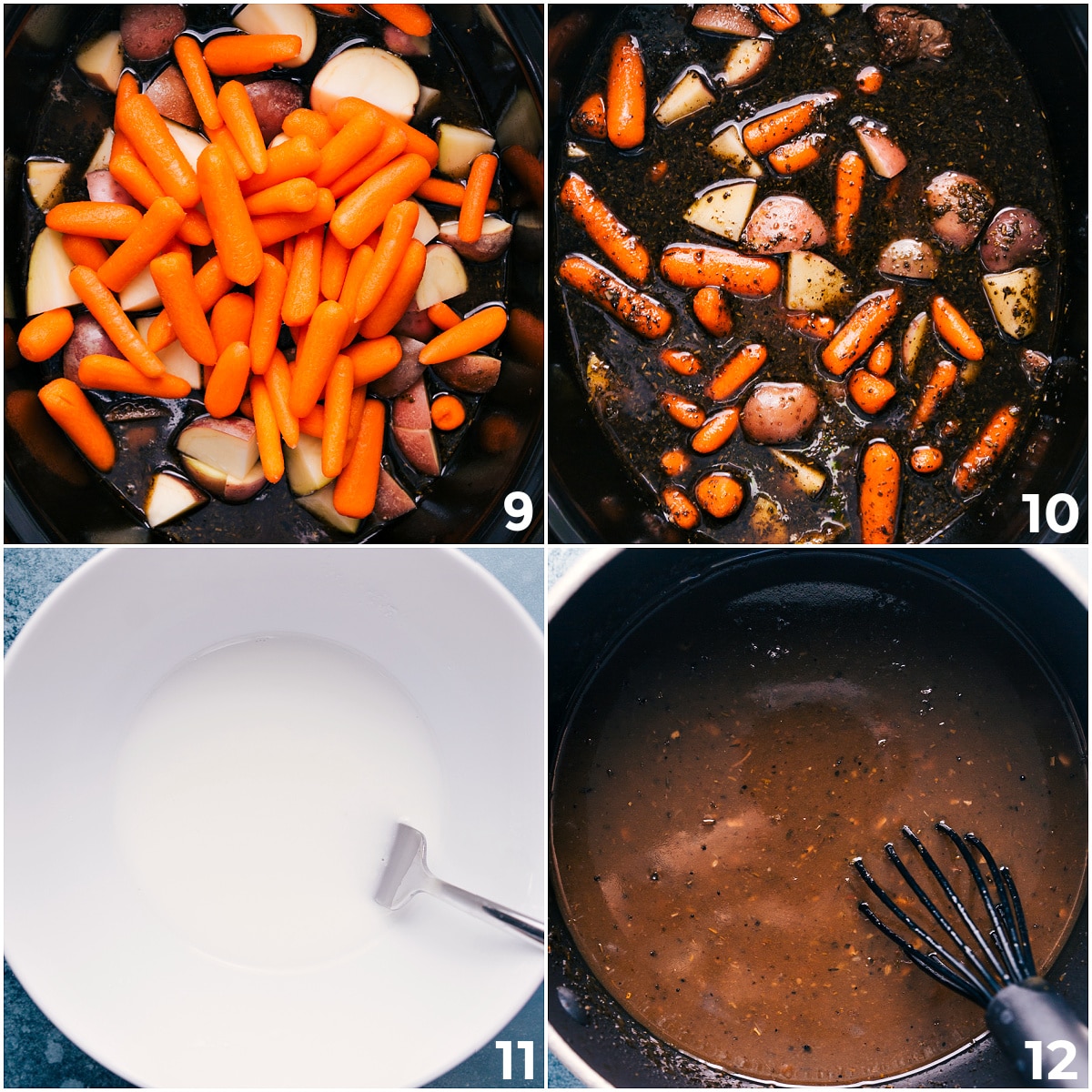 Gravy For Crockpot Roast Add carrots and potatoes, then prepare the slurry/broth and pour it into the slow cooker.