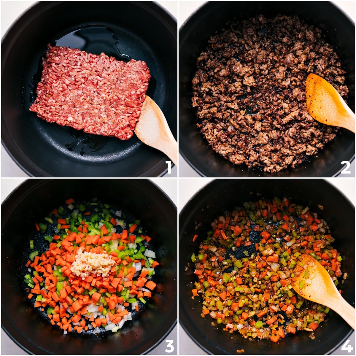 How To Make Pasta Soup: Brown Sausage And Cook Veggies Brown the sausage, remove it, then sautรฉ the veggies for this pasta soup.