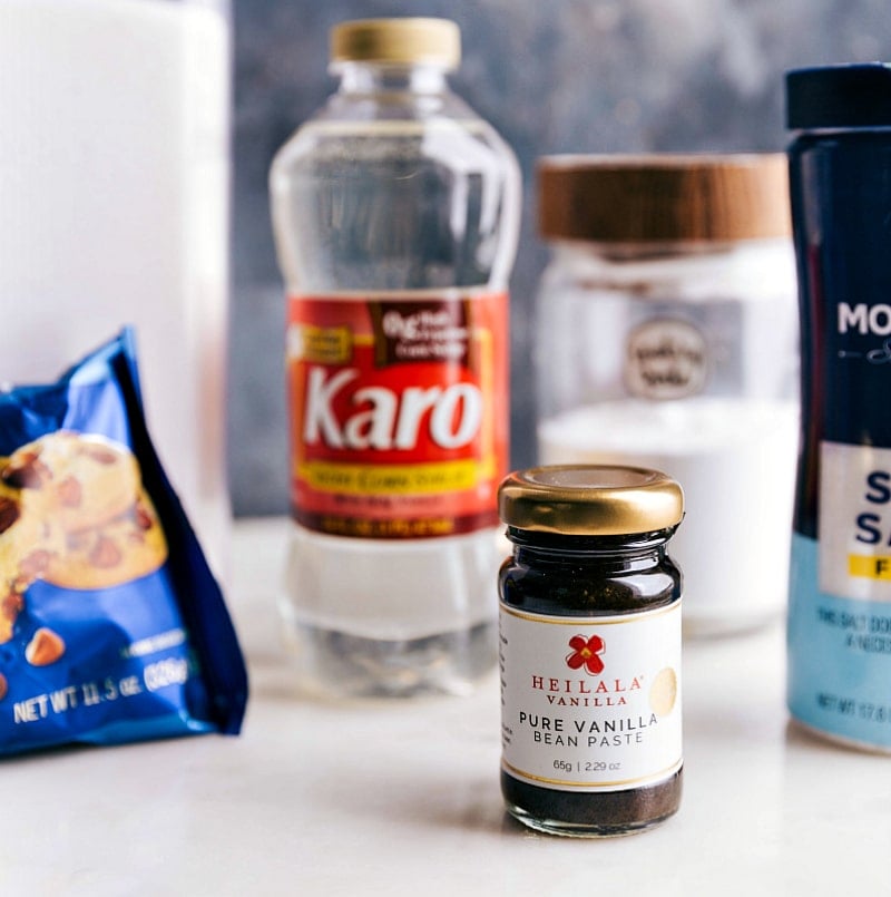 Homemade Honeycomb Candy looks so fancy, yet couldn't be easier to make in your own home! This sweet, crunchy candy requires only four main ingredients -- sugar, corn syrup, vanilla, and baking soda. It's got classic honeycomb bubbles, a spongelike crisp texture, and a golden yellow exterior. For an elevated experience, the honeycomb candy can also be dipped, drizzled, or covered in melted chocolate. Recipe via chelseasmessyapron #recipe #homemade #diy #howtomake #easy #recipehomemade #chocolate #honeycomb #candy Ingredient shot of all the thing that go into this treat