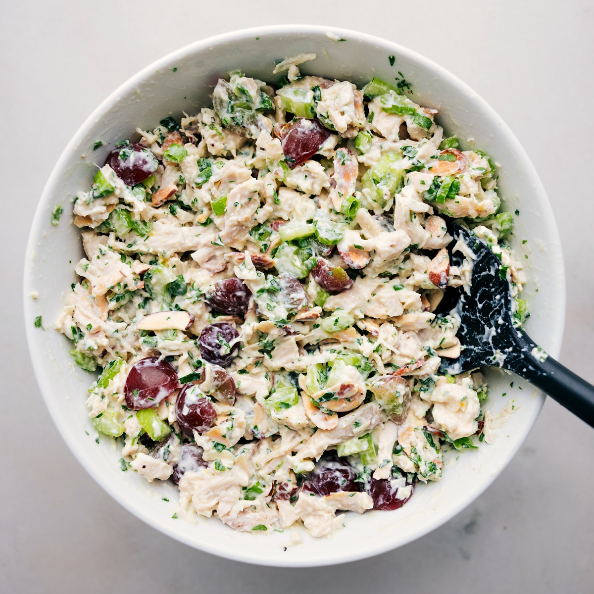 Favorite Healthy Chicken Salad Recipe Healthy Chicken Salad Recipe in a bowl ready to be enjoyed.