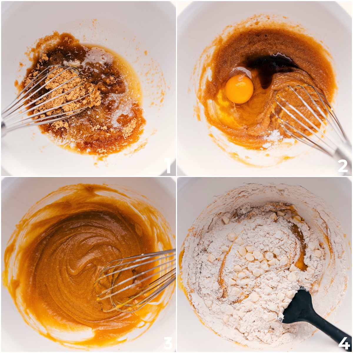 How To Make Confetti Bars All the ingredients for Confetti Bars being mixed together in a bowl to make the dough base.