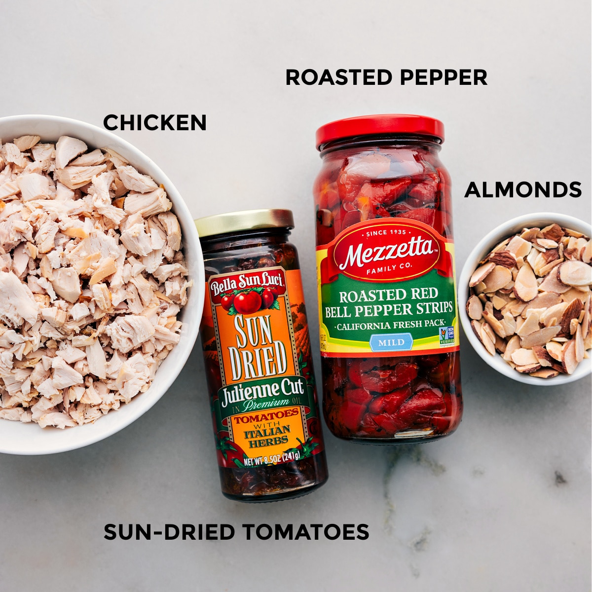 Ingredients laid out for these sandwiches Ingredients laid out for these sandwiches