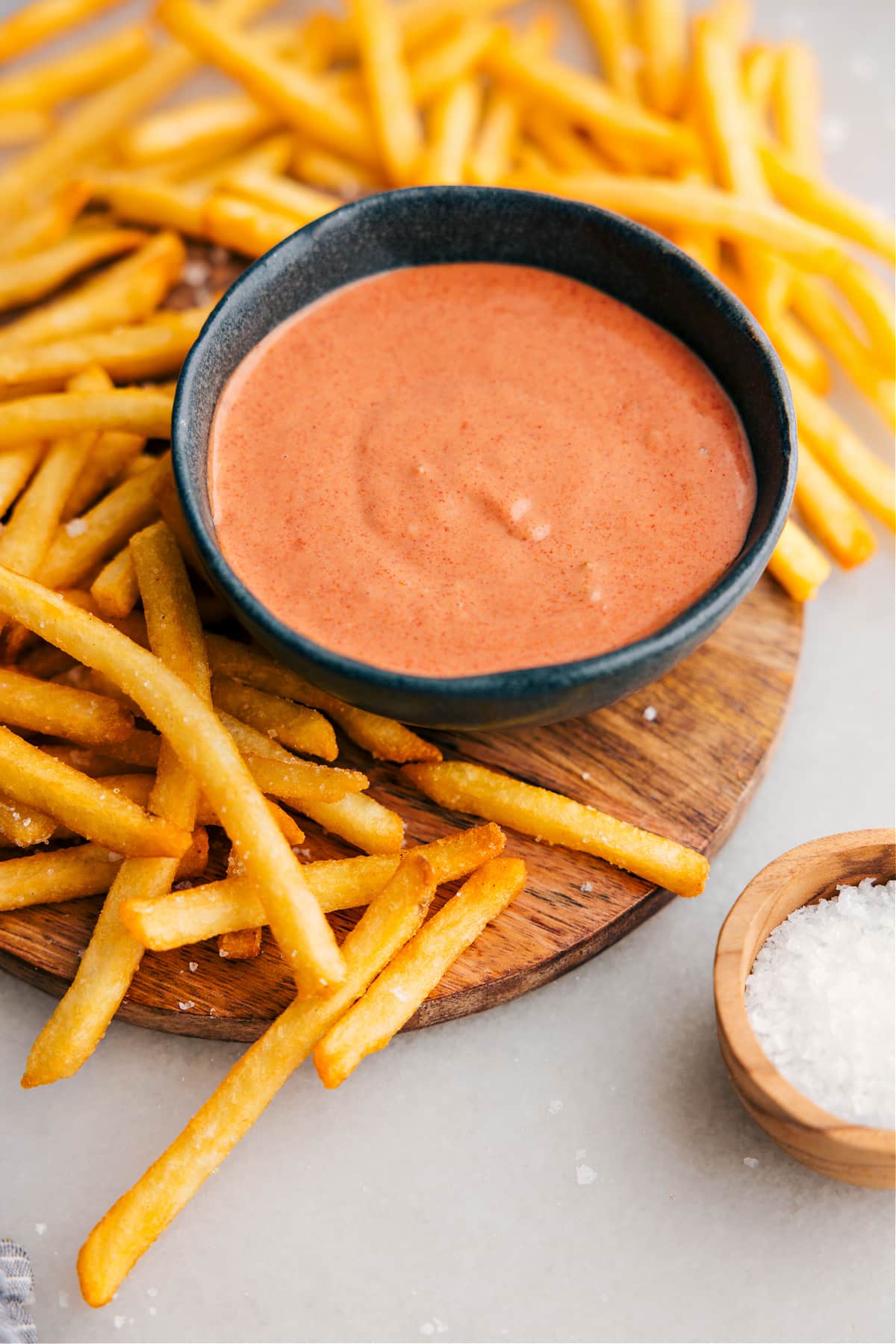 Dipping Your Fries In Fry Sauce The best fry sauce in a bowl with fries on the side.