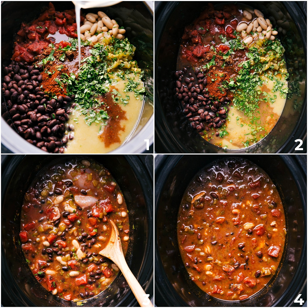 The Best Green Chicken Enchilada Soup All the ingredients are dumped into a crockpot, mixed, and slow-cooked to make this green chicken enchilada soup.