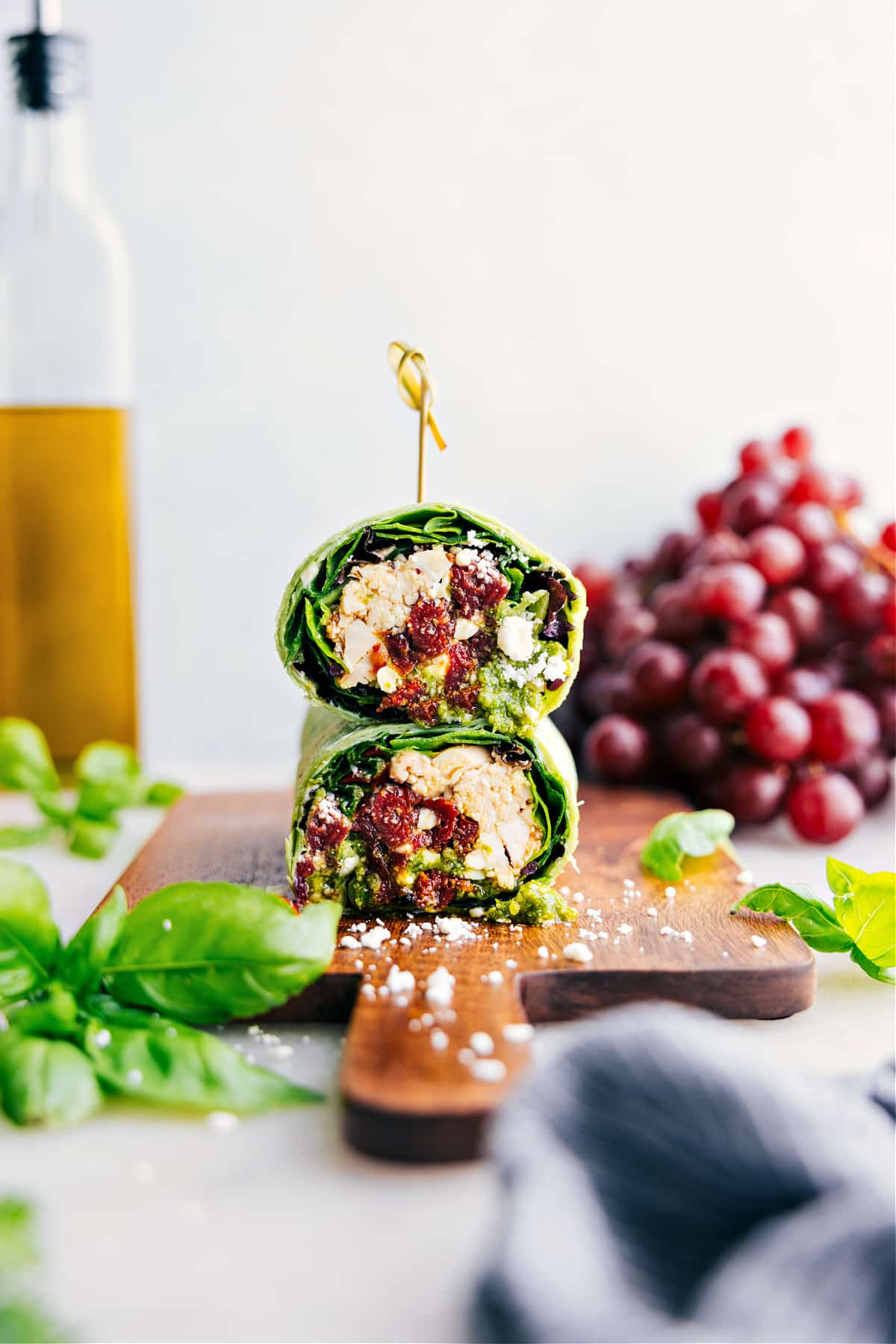 Easy And Delicious Mediterranean Wraps This easy lunch recipe prepped out and ready to be enjoyed.