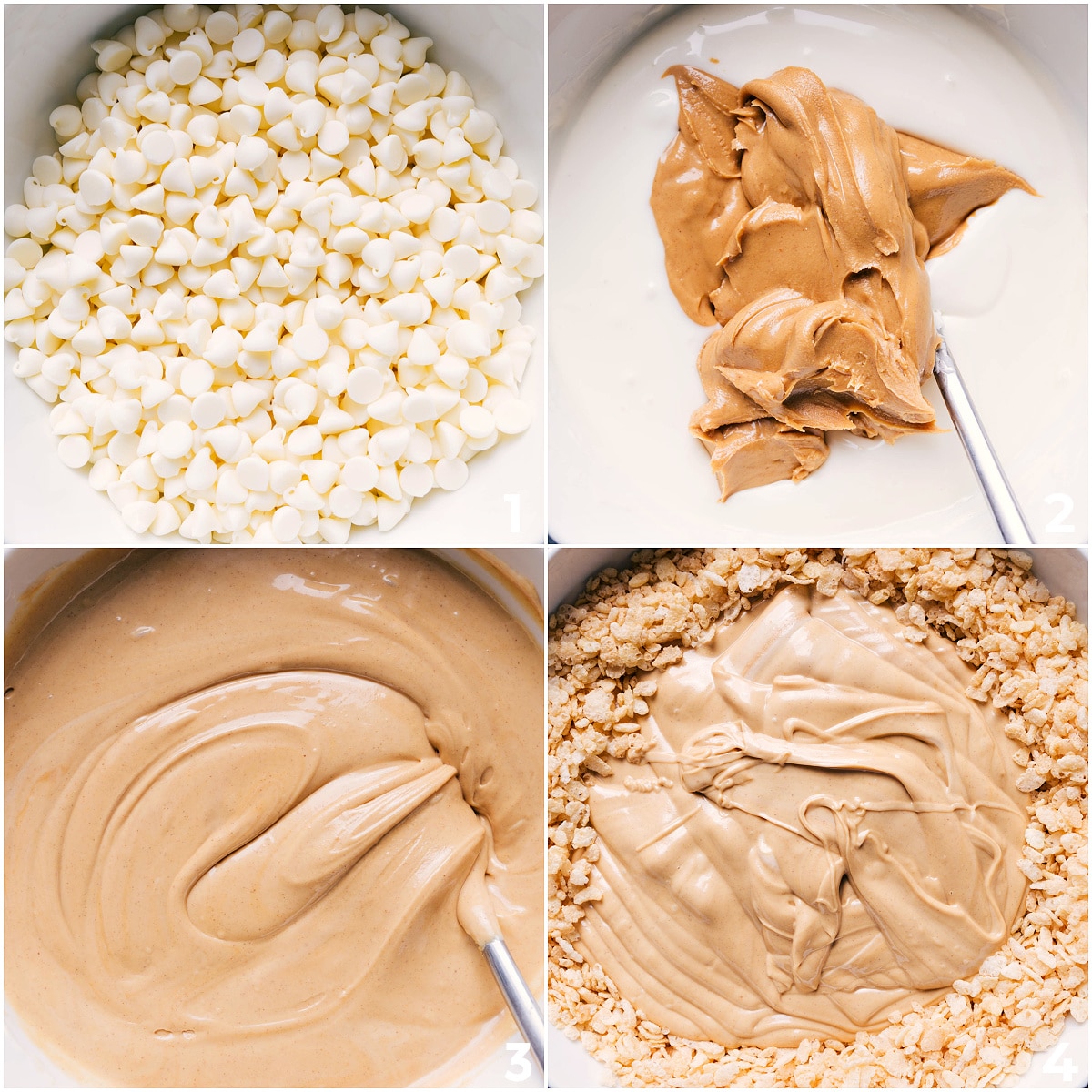 Preparing Avalanche Cookies Melt white chocolate and peanut butter together, then pour over the Rice Krispie cereal for these Avalanche Cookies.