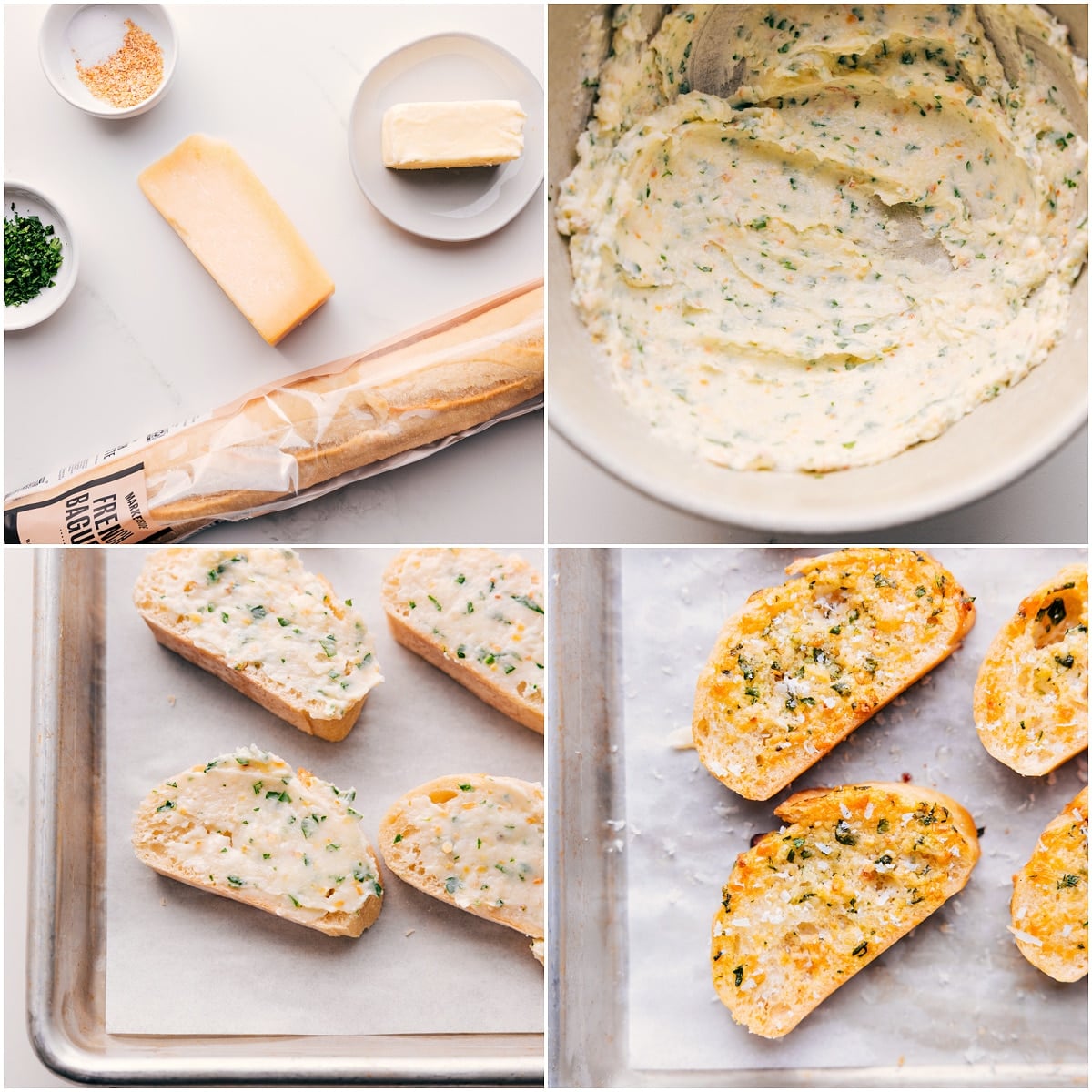 How To Make Crispy And Cheesy Baguettes To Dip In Tomato Soup Buttery and cheesy baguettes being cooked to dip in this soup.