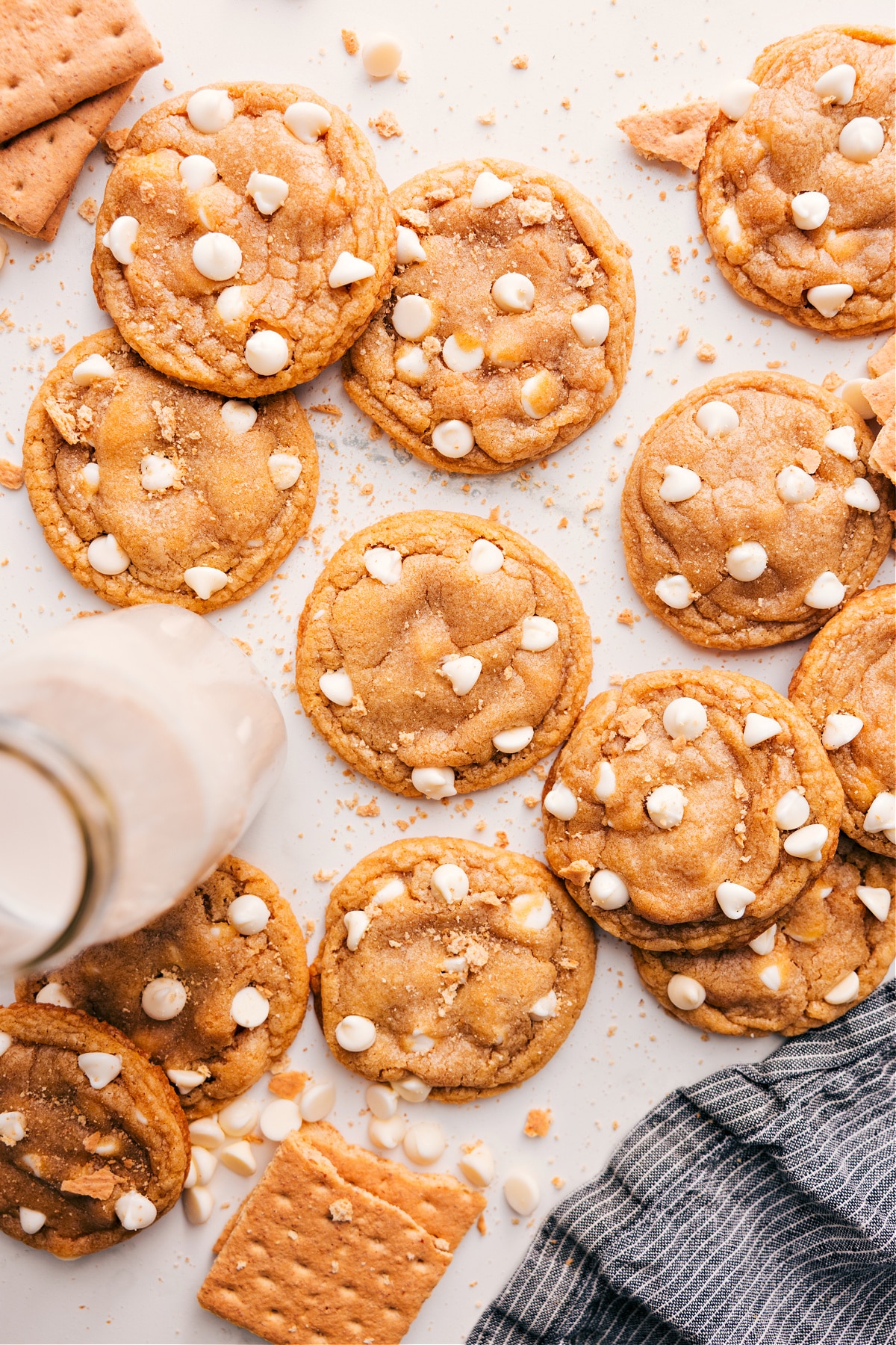 The Best Graham Cracker Cookies Recipe Graham Cracker Cookies with fresh graham crackers sprinkled on top.