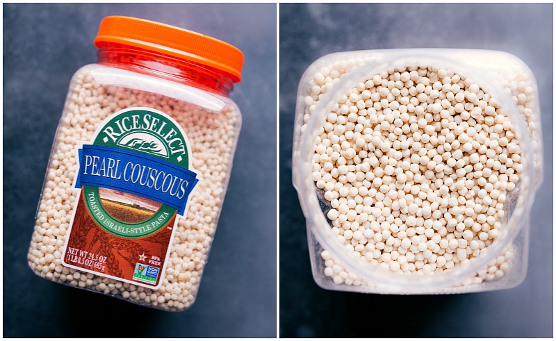 Pearl Couscous Used In This Dish The pearl couscous used in this dish.