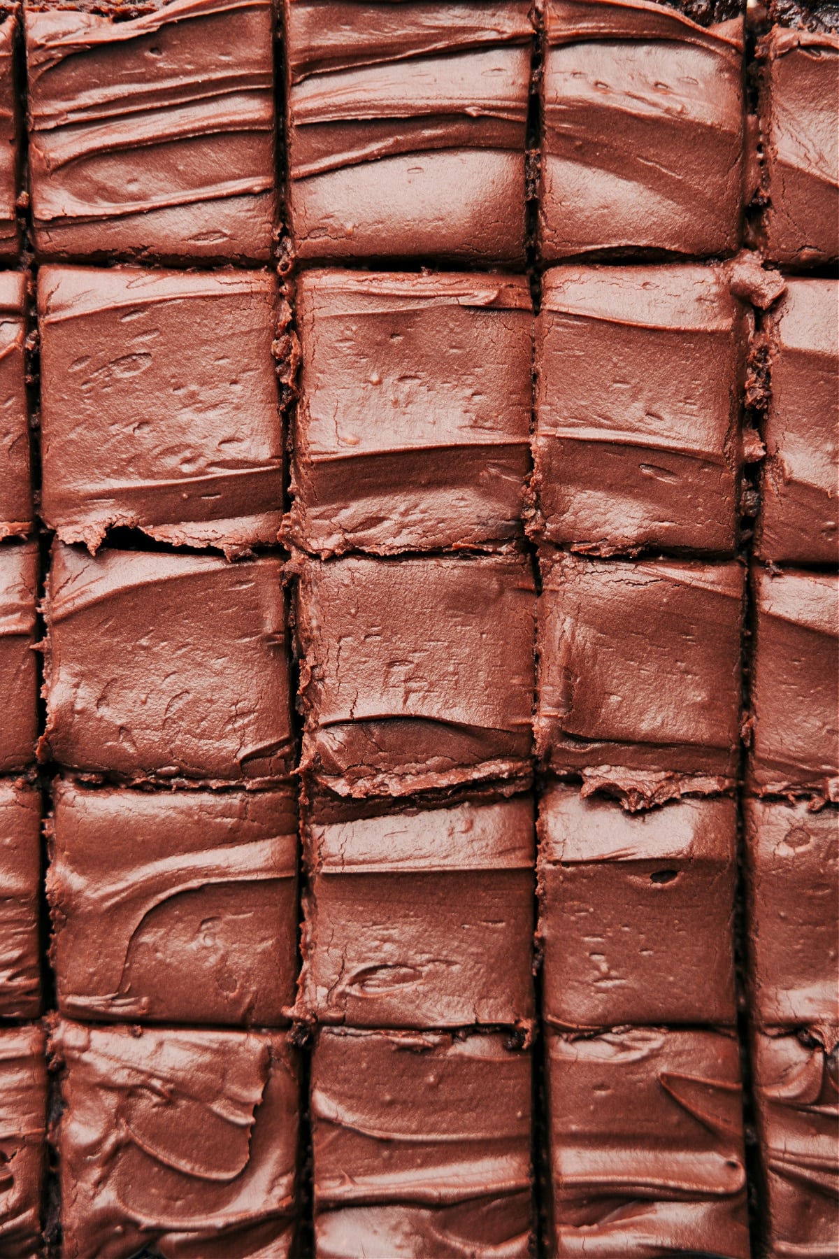 The Best Healthy Dessert Recipe Healthy brownies, frosted and cut up into squares to enjoy.