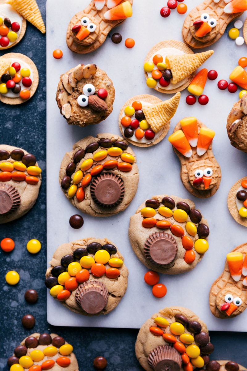 The Best Thanksgiving Cookies Recipe A group of different holiday treats.