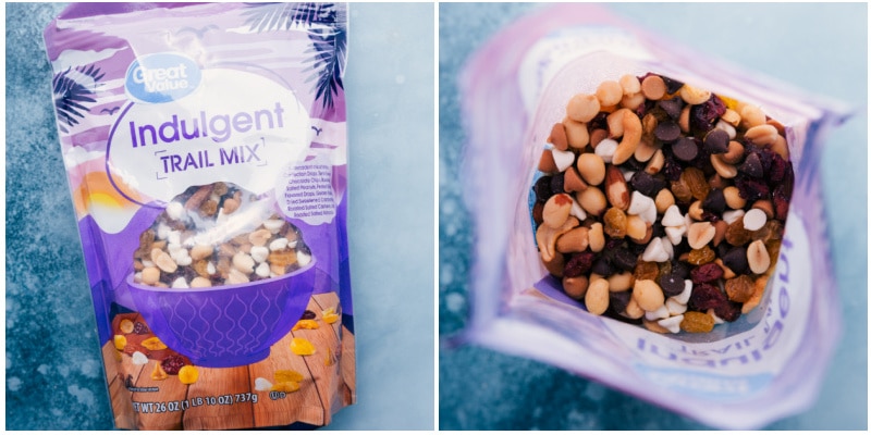 The trail mix used in this treat.