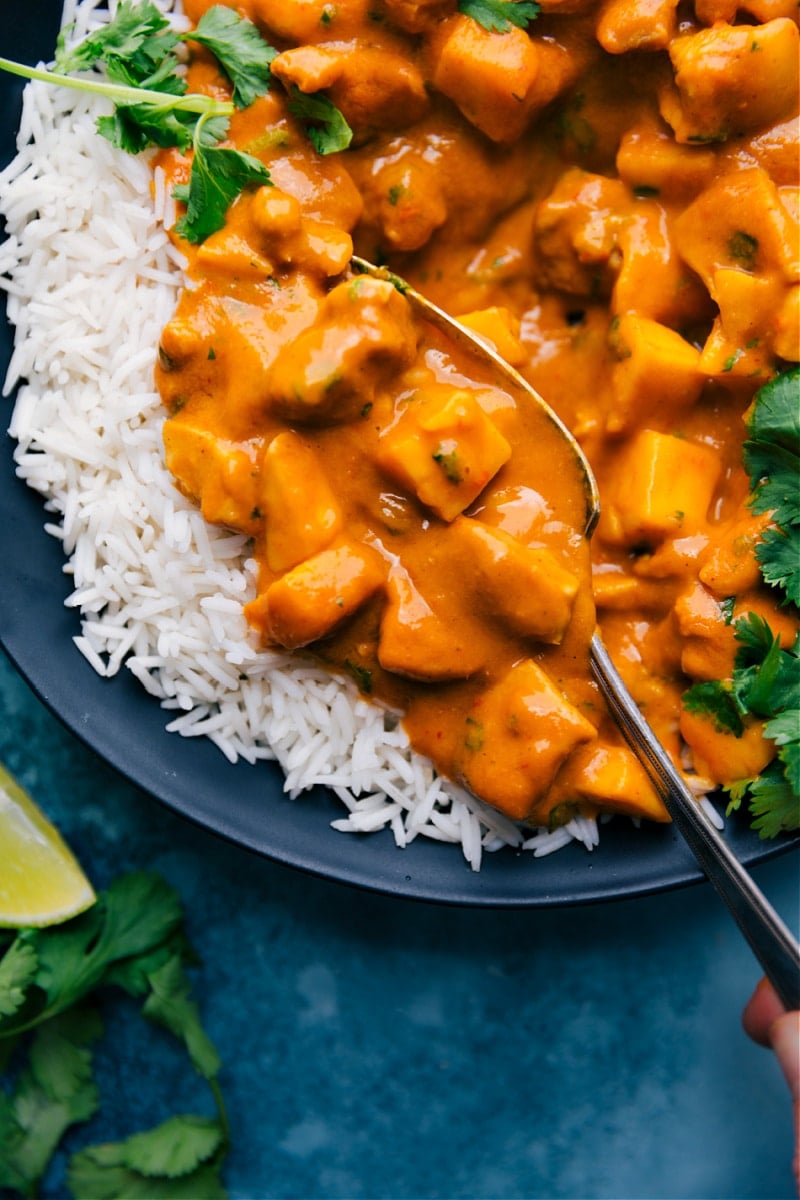 Mango Chicken Curry Asian chicken recipes: mango chicken curry over rice.