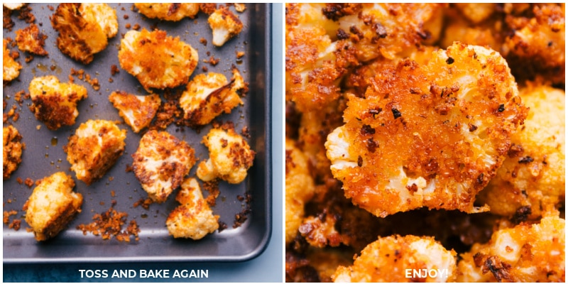 The high oven temperature yields beautiful caramelization with crisp edges and a tender interior. This recipe includes how to prepare a basic, all-purpose Roasted Cauliflower recipe as well as a show-stopping Parmesan-breadcrumb-crusted baked version. Recipe via ChelseasMessyApron #side #thanksgiving #best #quick #easy #simple #healthy #cleaneating #snack #roasted #cauliflower Freshly roasted cauliflower