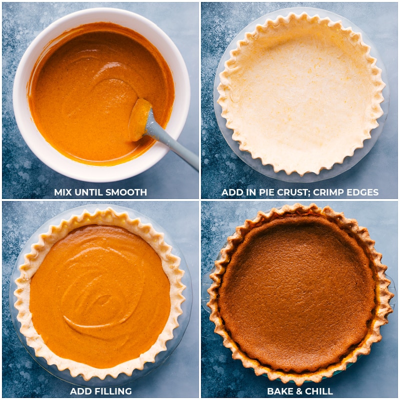 A Pumpkin Pie Recipe That Is Perfect Every Time Combining spices, salt, vanilla, powdered sugar, and cream to make the Pumpkin Pie filling.