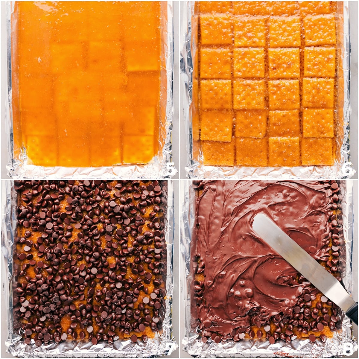 How To Make Christmas Crack The brown sugar and butter mixture is poured over the saltines, followed by spreading chocolate on top.