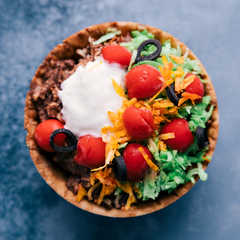 Here are some fun April Fools Food Pranks that are so easy to replicate and sure to fool! Recipes via ChelseasMessyApron.com #aprilfoolsday #pranks #harmless #delicious #funfood April Fools Taco Bowl
