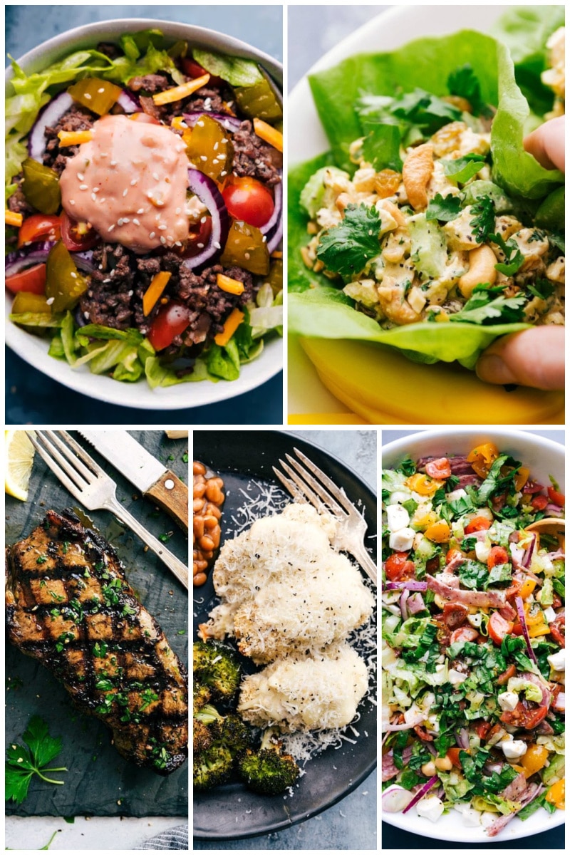 Do you eat Keto style? It can be challenging to find delicious recipes for the whole family, but fear not: we have 45 of our favorite Keto recipes gathered for you! Collage of Keto recipes
