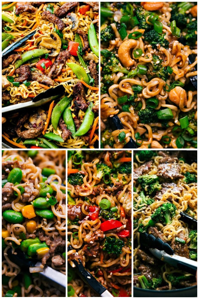 If I had to pick the type of food that everyone loves, it would have to be pasta. So many recipes use pasta, regardless of the area of the world where they originate. Collage of Ramen Pasta Recipes
