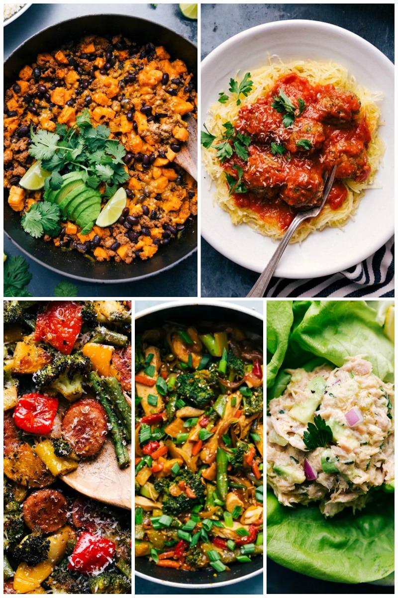 Do you eat Keto style? It can be challenging to find delicious recipes for the whole family, but fear not: we have 45 of our favorite Keto recipes gathered for you! Collage of Keto recipes